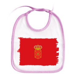 Babero colores bandera de navarra españa comunidad autonoma personalizado bebe