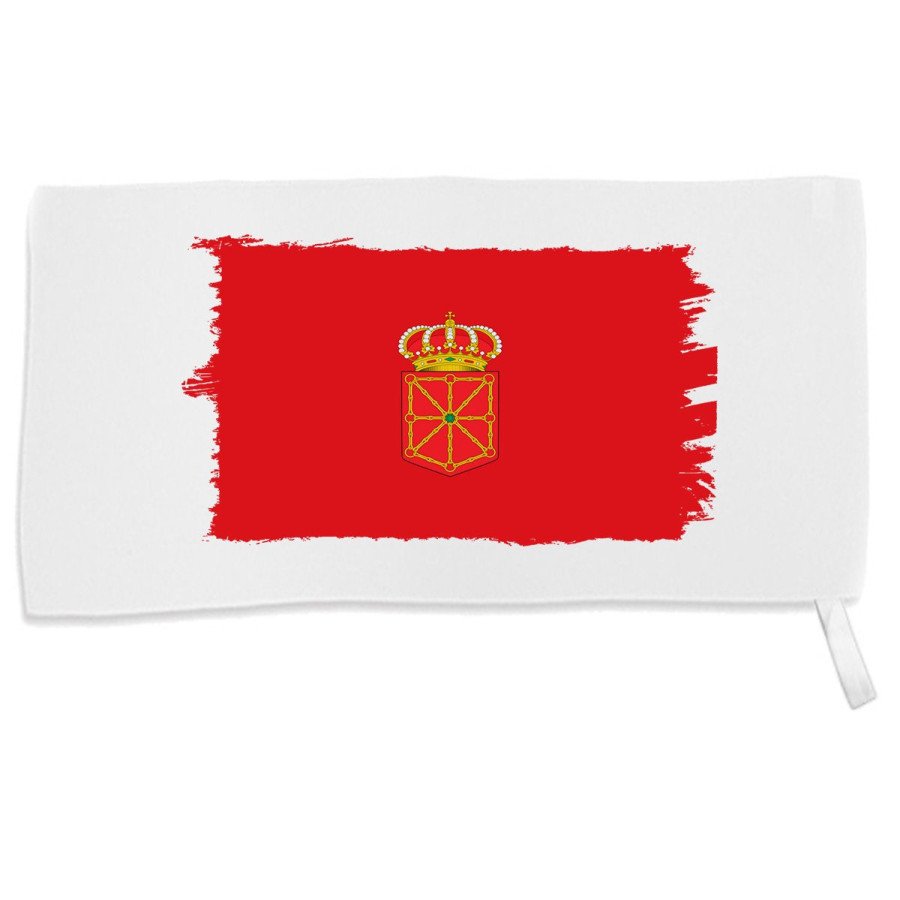 Toalla gimnasio gym absorbente bandera de navarra españa comunidad autonoma suave con bolsita
