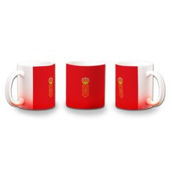 Taza con degradado bandera de navarra españa comunidad autonoma color personalizada