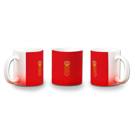 Taza con degradado bandera de navarra españa comunidad autonoma color personalizada