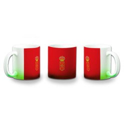 Taza con degradado bandera de navarra españa comunidad autonoma color personalizada