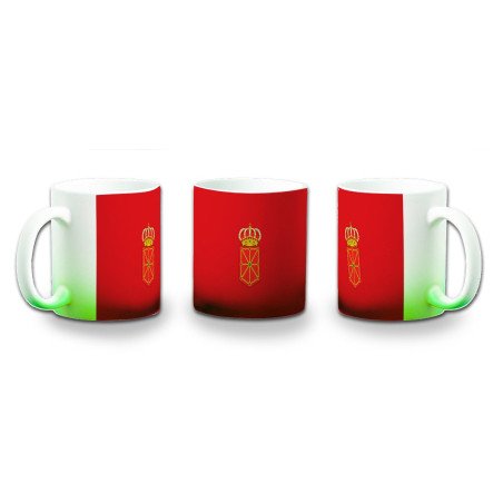Taza con degradado bandera de navarra españa comunidad autonoma color personalizada
