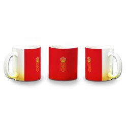 Taza con degradado bandera de navarra españa comunidad autonoma color personalizada