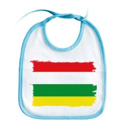 Babero colores bandera de la rioja españa comunidad autonoma personalizado bebe