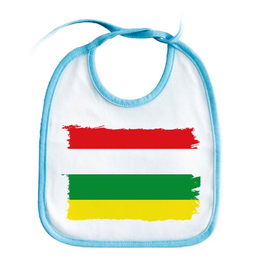 Babero colores bandera de la rioja españa comunidad autonoma personalizado bebe