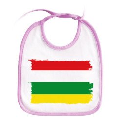 Babero colores bandera de la rioja españa comunidad autonoma personalizado bebe