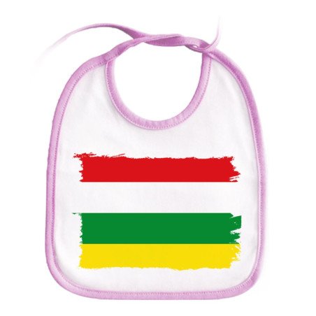 Babero colores bandera de la rioja españa comunidad autonoma personalizado bebe