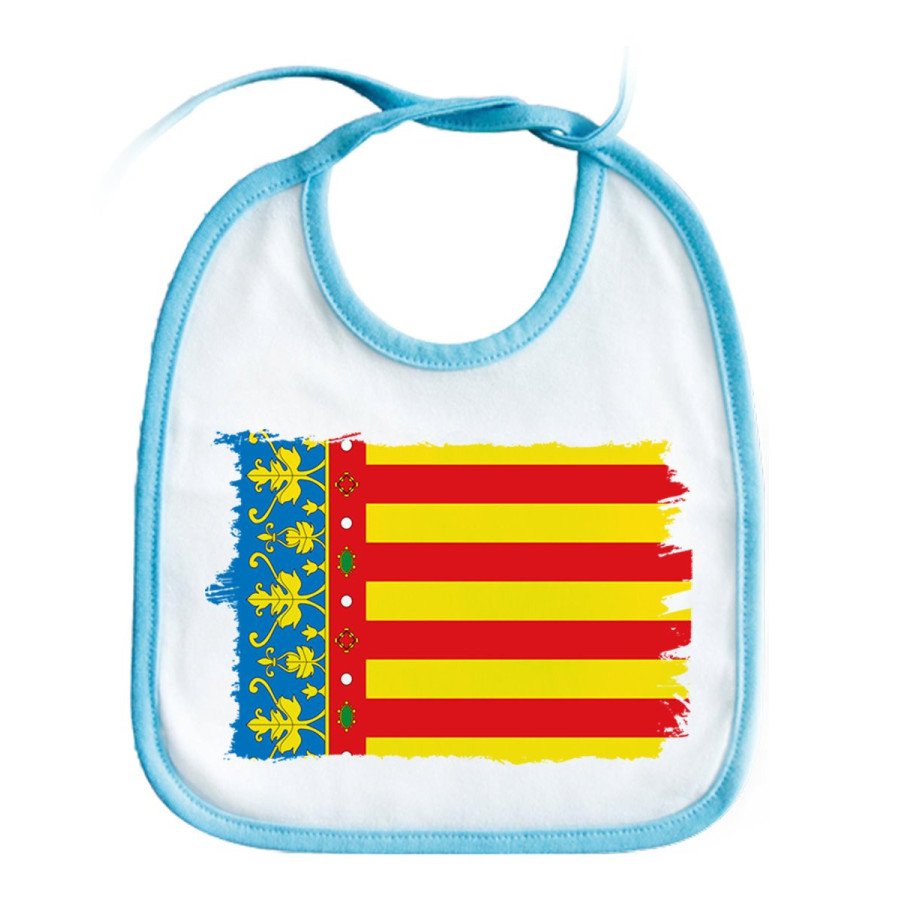 Babero colores bandera de valencia españa comunidad autonoma personalizado bebe
