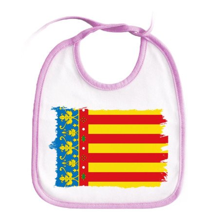 Babero colores bandera de valencia españa comunidad autonoma personalizado bebe