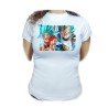 CAMISETA MUJER GOKU VEGETA SSJ BLUE moda personalizada