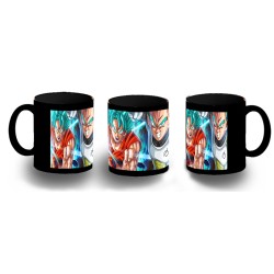 TAZA COMPLETAMENTE NEGRA GOKU VEGETA SSJ BLUE personalizada