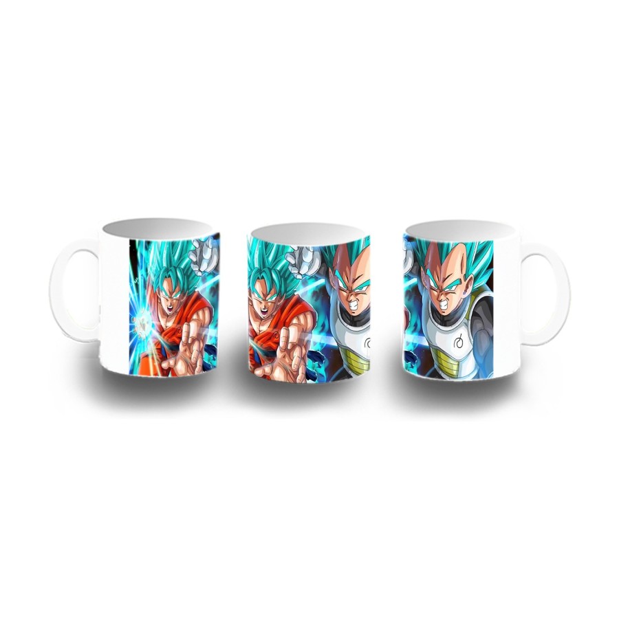 TAZA DE PLASTICO GOKU VEGETA SSJ BLUE niños personalizada