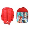 MOCHILA ROJA GOKU VEGETA SSJ BLUE escolar personalizado