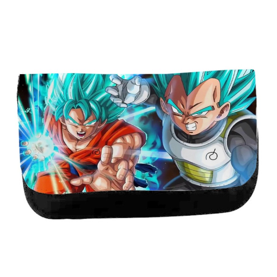 ESTUCHE NECESER DE LONA GOKU VEGETA SSJ BLUE unisex negro monedero billetera