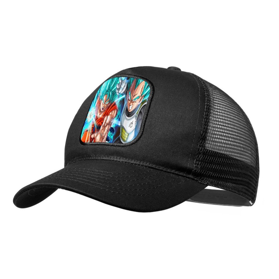 GORRA NEGRA CON REJILLA GOKU VEGETA SSJ BLUE moda deporte