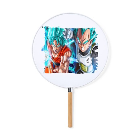 ABANICO ESTILO PAI PAI GOKU VEGETA SSJ BLUE moda primavera verano elegante