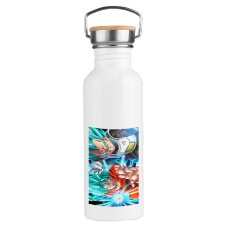 BIDON 750 ML ACERO INOXIDABLE ESTILO RETRO GOKU VEGETA SSJ BLUE deporte deportivo botella