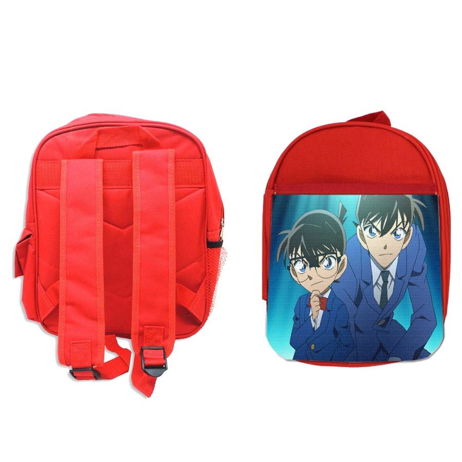 MOCHILA ROJA DETECTIVE CONAN ANIME SERIE escolar personalizado