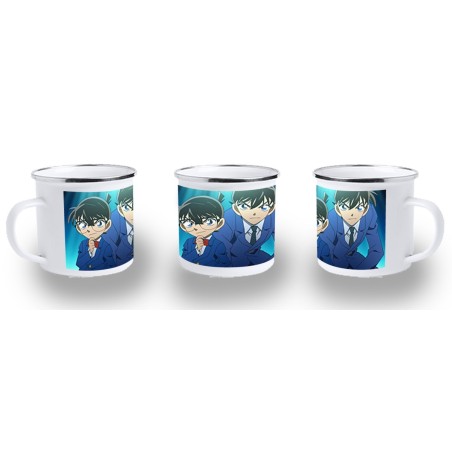 TAZA METALICA DETECTIVE CONAN ANIME SERIE metal personalizada