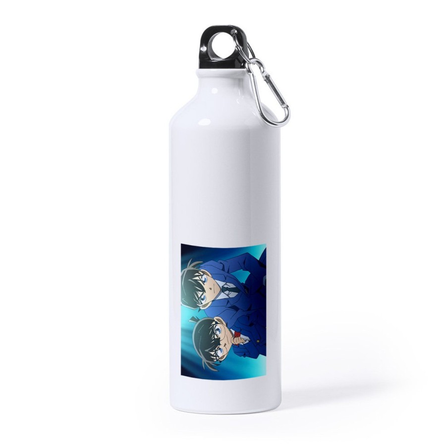 BIDON GRANDE 800 ML ACERO INOXIDABLE DETECTIVE CONAN ANIME SERIE deporte deportivo mosqueton botella