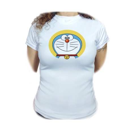 CAMISETA MUJER GATO AZUL SERIE NIÑOS ANIME DIBUJOS moda personalizada