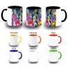 TAZA COLORES CABALLEROS DEL ZODIACO ANIME color personalizada