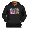 SUDADERA NEGRA CON CAPUCHA CABALLEROS DEL ZODIACO ANIME adulto poliester algodón personalizada