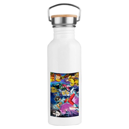 BIDON 750 ML ACERO INOXIDABLE ESTILO RETRO CABALLEROS DEL ZODIACO ANIME deporte deportivo botella