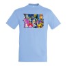 CAMISETA AZUL CIELO CABALLEROS DEL ZODIACO ANIME moda verano personalizada