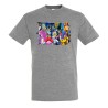 CAMISETA GRIS MEZCLA CABALLEROS DEL ZODIACO ANIME moda verano personalizada