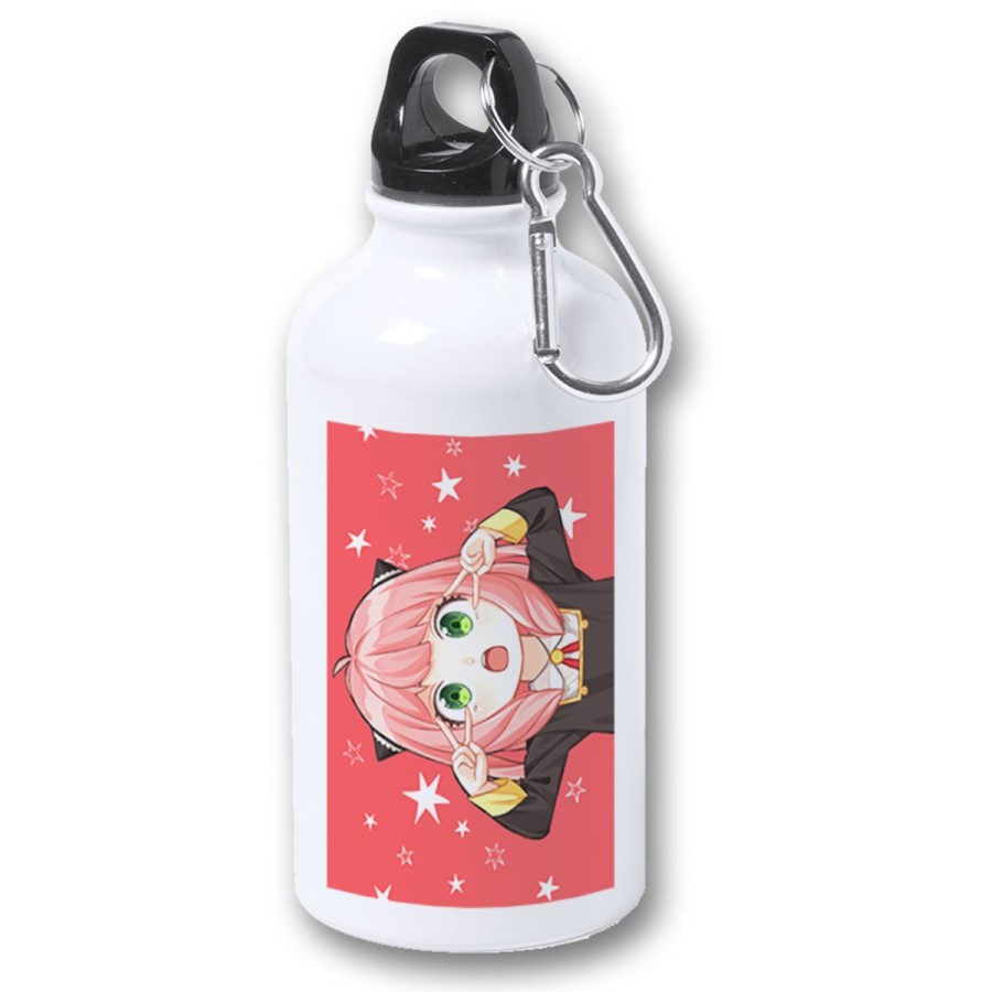 BIDON 400ML METALICO spy x family niña anya kawaii cute mona para viaje y deporte