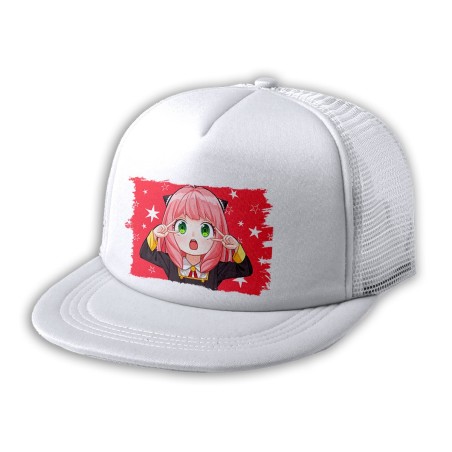 GORRA 5 PANELES REDECILLA TRASERA spy x family niña anya kawaii cute mona estilo rapero