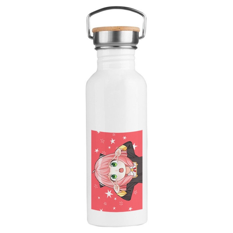 BIDON 750 ML ACERO INOXIDABLE ESTILO RETRO spy x family niña anya kawaii cute mona deporte deportivo botella