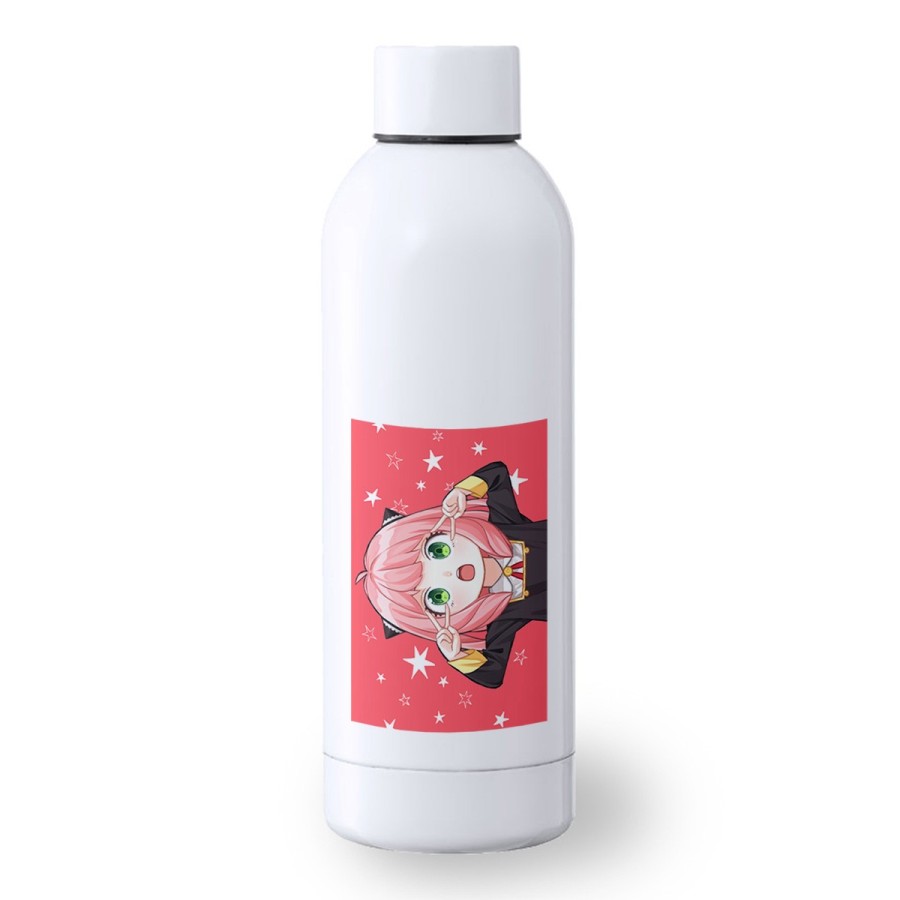 BIDON 500 ML ACERO INOXIDABLE spy x family niña anya kawaii cute mona deporte deportivo botella senderismo