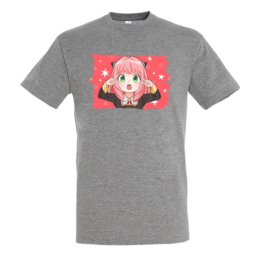 CAMISETA GRIS MEZCLA spy x family niña anya kawaii cute mona moda verano personalizada