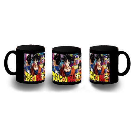 TAZA COMPLETAMENTE NEGRA DRAGON BALL SUPER GOKU ANIME personalizada