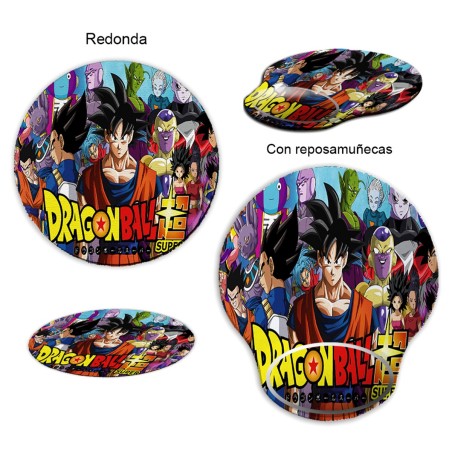 ALFOMBRILLA REDONDEADA DRAGON BALL SUPER GOKU ANIME curva curvada reposamuñecas pc raton