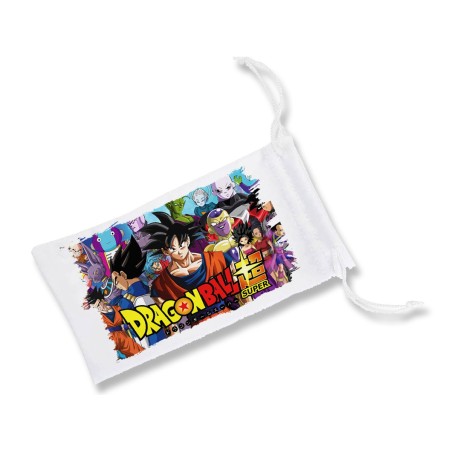 FUNDA BOLSA MULTIUSOS DRAGON BALL SUPER GOKU ANIME gafas dados rol personalizada color