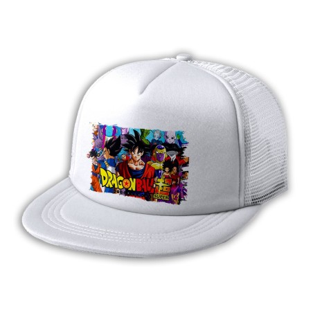 GORRA 5 PANELES REDECILLA TRASERA DRAGON BALL SUPER GOKU ANIME estilo rapero