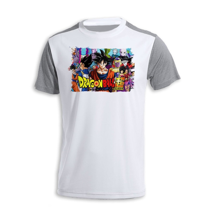 CAMISETA DISEÑO BICOLOR DRAGON BALL SUPER GOKU ANIME personalizada