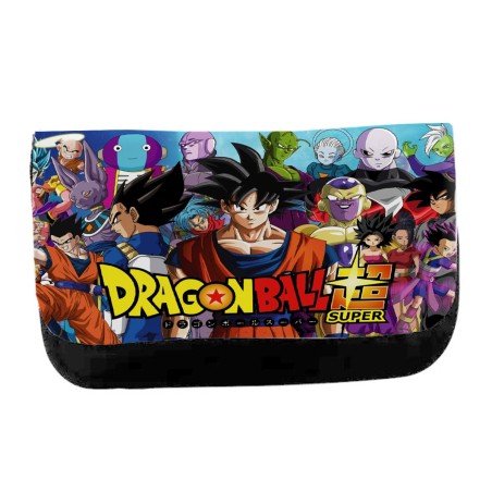 ESTUCHE NECESER DE LONA DRAGON BALL SUPER GOKU ANIME unisex negro monedero billetera