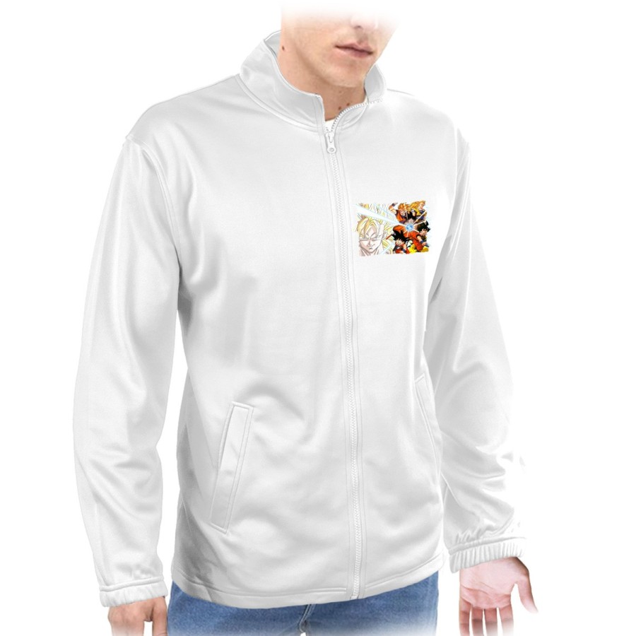 CHAQUETA TECNICA 1 IMPRESION SON GOKU DRAGON BALL SUPER SAIJAJIN TRASFORMACIONES  personalizada