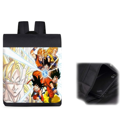 PACK MOCHILA Y ESTUCHE SON GOKU DRAGON BALL SUPER SAIJAJIN TRASFORMACIONES material escolar