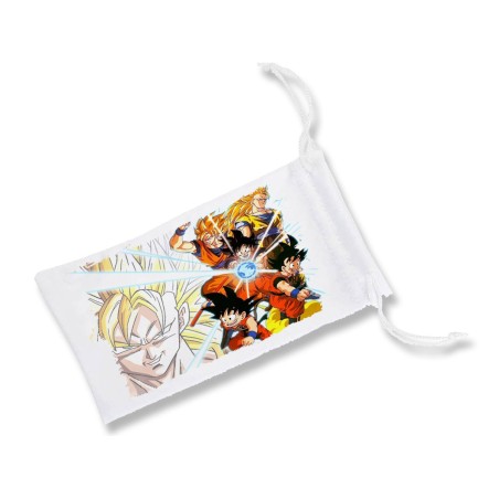 FUNDA BOLSA MULTIUSOS SON GOKU DRAGON BALL SUPER SAIJAJIN TRASFORMACIONES gafas dados rol personalizada color