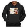 SUDADERA NEGRA CON CAPUCHA SON GOKU DRAGON BALL SUPER SAIJAJIN TRASFORMACIONES adulto poliester algodón personalizada