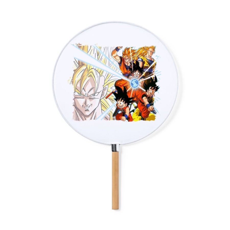 ABANICO ESTILO PAI PAI SON GOKU DRAGON BALL SUPER SAIJAJIN TRASFORMACIONES moda primavera verano elegante