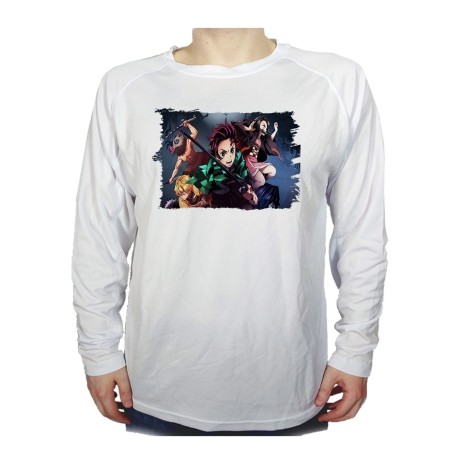 CAMISETA MANGA LARGA DEMON SLAYER ACCION PERSONAJES personalizada