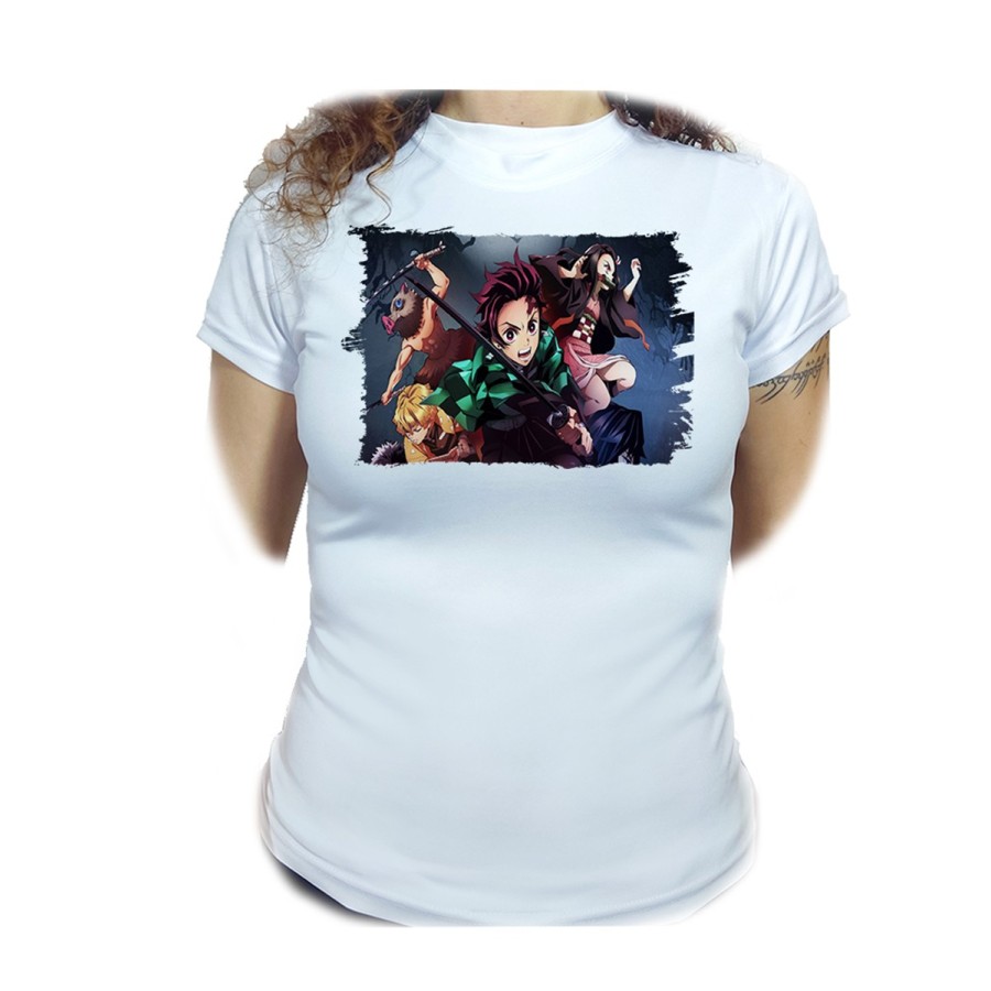 CAMISETA MUJER DEMON SLAYER ACCION PERSONAJES moda personalizada