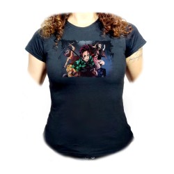 CAMISETA NEGRA MUJER DEMON...