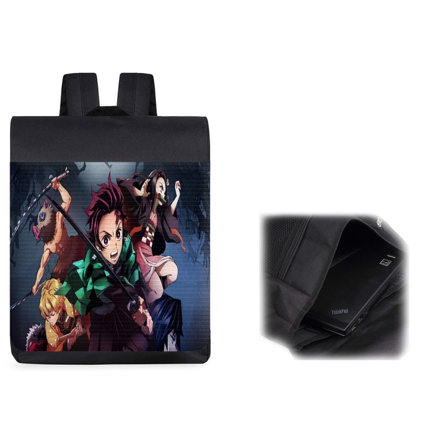 PACK MOCHILA Y ESTUCHE DEMON SLAYER ACCION PERSONAJES material escolar